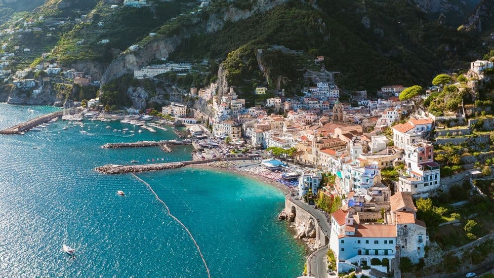 seacoast of amalfi in summer