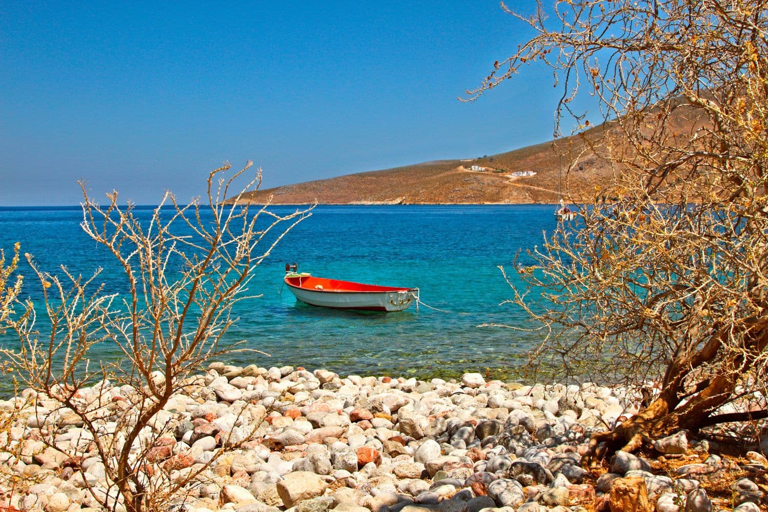 tilos island dodecanese greece boat