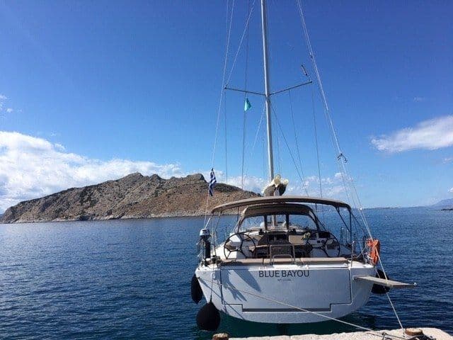 dufour 520 blue bayou mountain in distance