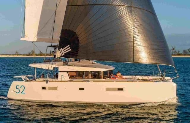 lagoon 52 flo exterior sunset