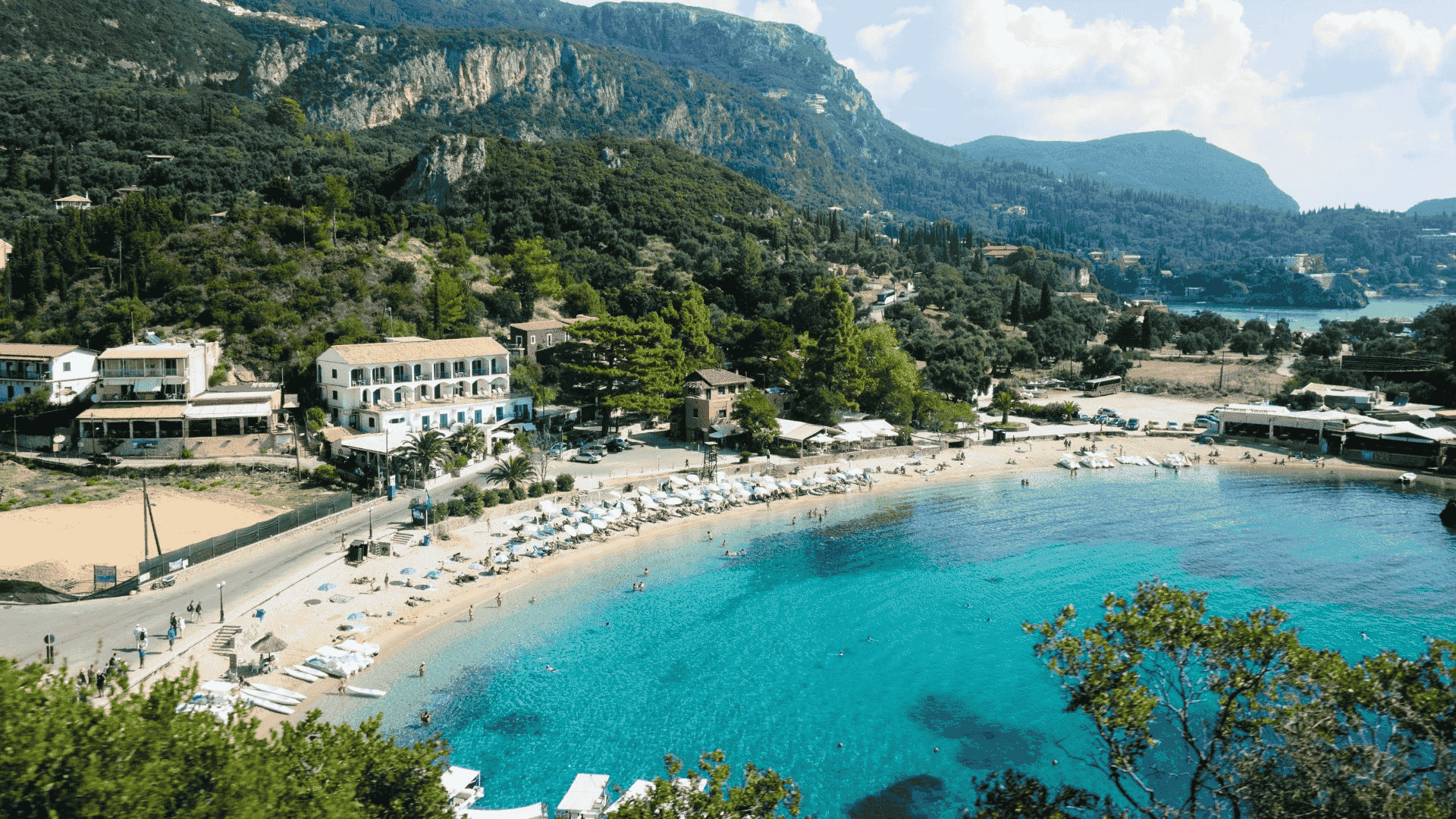 Paleokastritsa Beach in Corfu