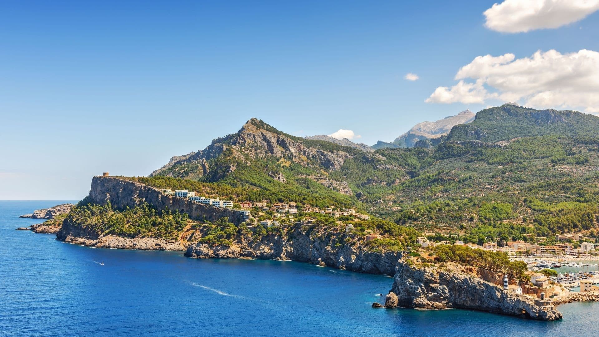 serra de tramuntana ocean with mountain