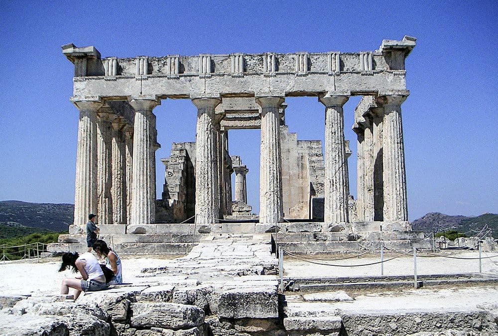 temple aphaia on eigina island greece