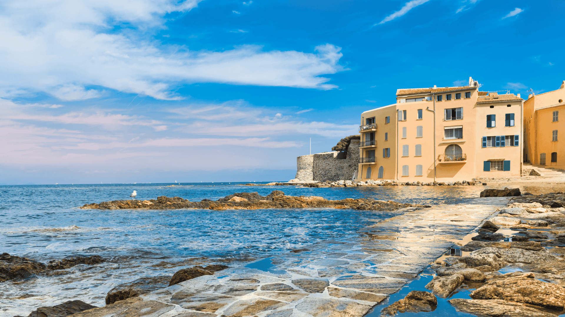 st tropez in france water rocks town