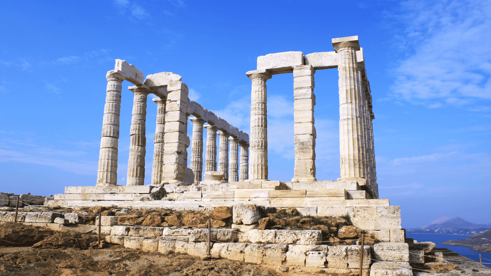 The Temple of Poseidon in Saronic Gulf
