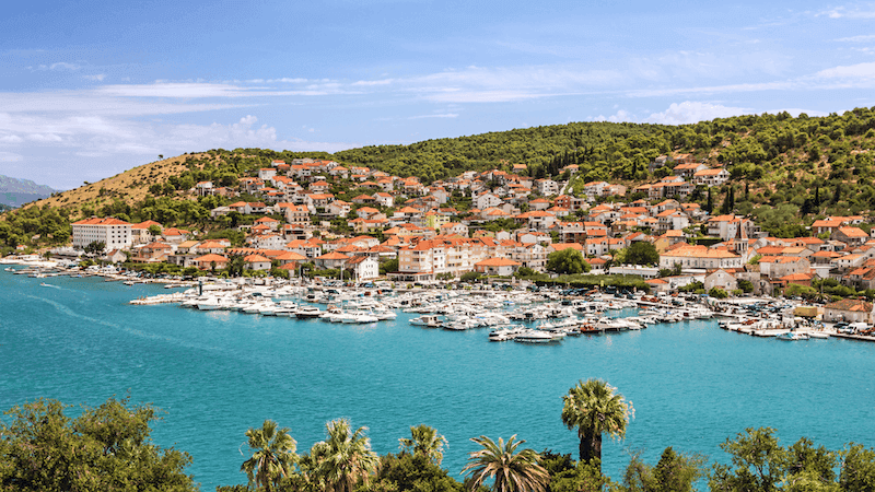 trogir town panoramic view croatia