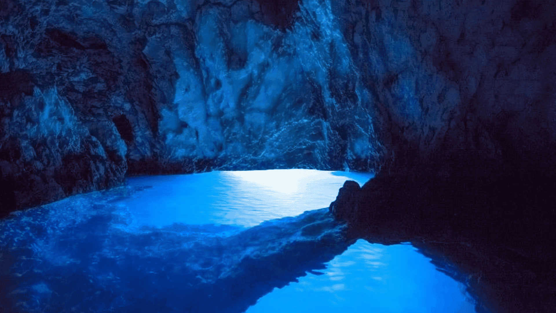 Vis Island Blue Caves in Central Dalmatia