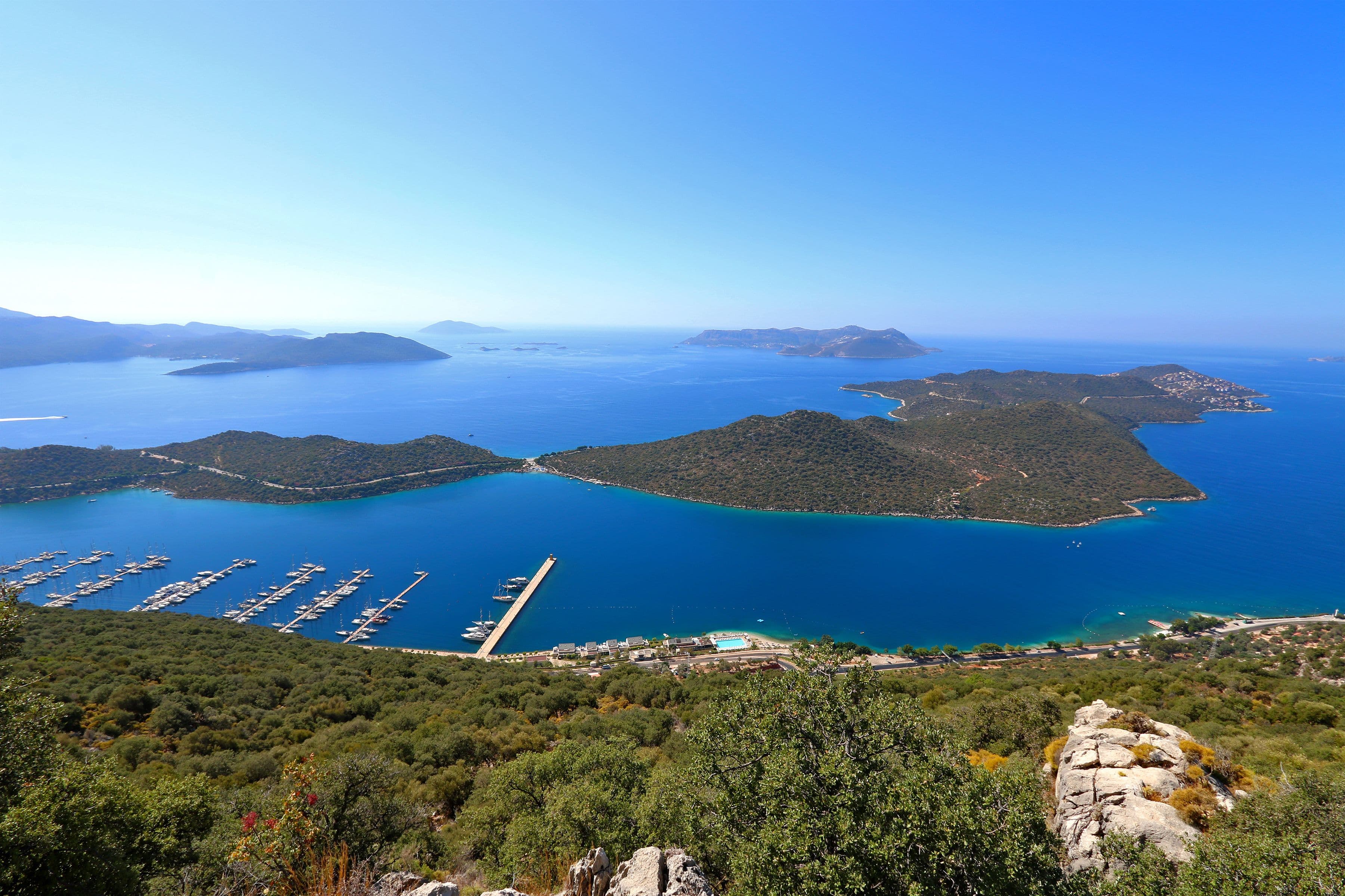 kas marina aerial view mediterranean turkey