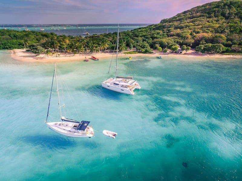 tobago cays anchorage caribbean