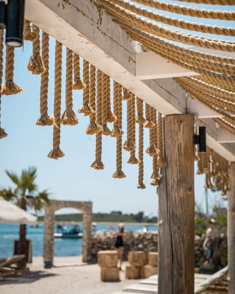 shkoy drvenik veli bar croatia ropes on the ceiling