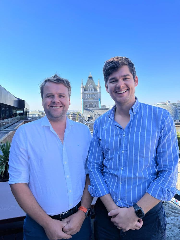 simon morgan and peter harrison-hill staff founders rooftop