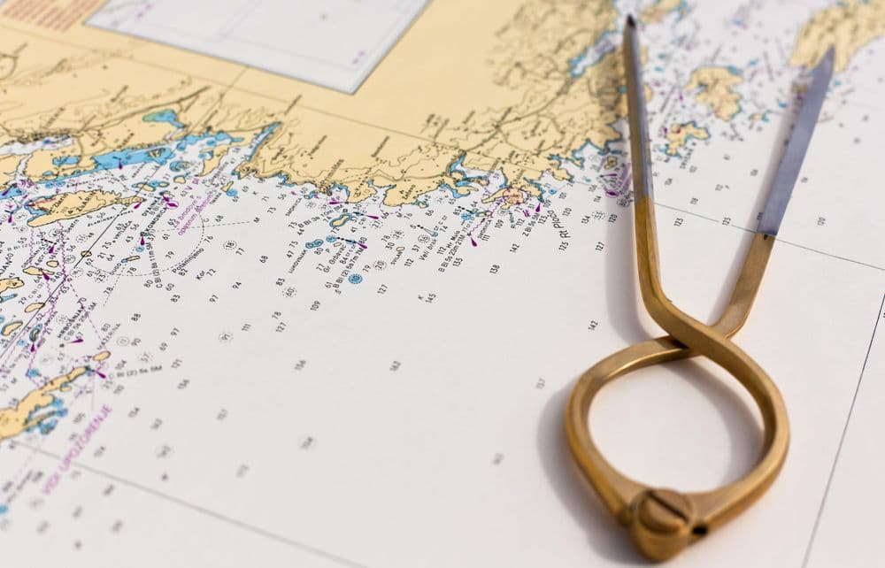 dalmatian islands map chart for navigation