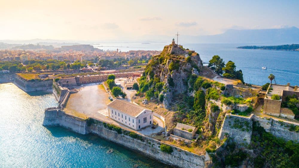 corfu old town church greece