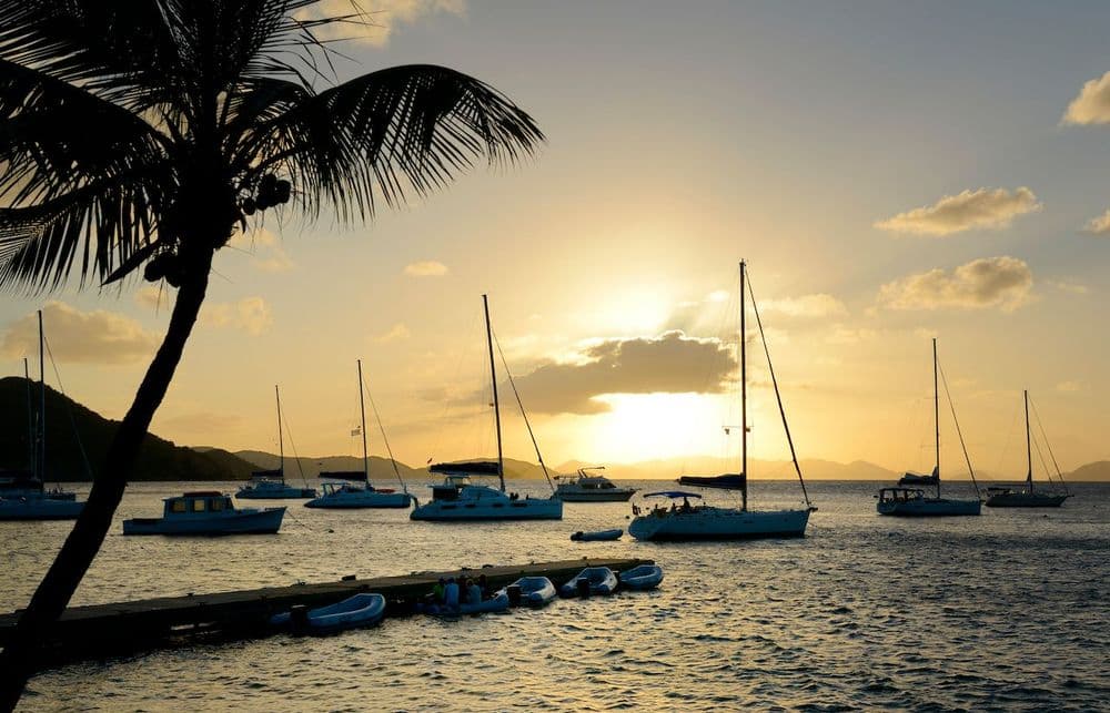 sunset at manchioneel bay cooper island beach club bvi
