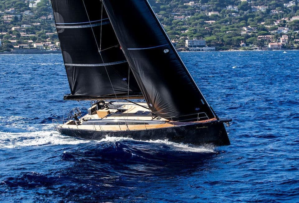 solaris 47 bareboat monohull sailing in blue water